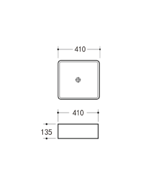 Thin Edge Square Basin Bench Mount Specifications